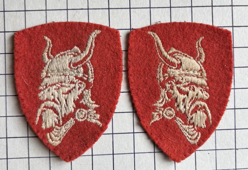 East Anglian (District) Cloth Formation Sign Badges Pair
