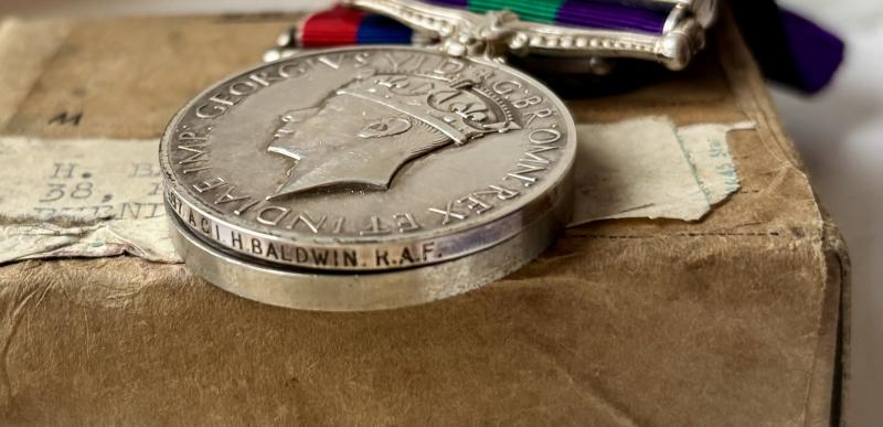 cWW2 & Palestine Royal Air Force (RAF) Medal Group BALDWIN from Burnley Lancashire