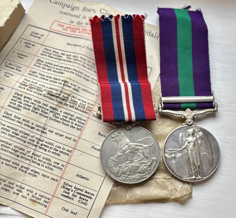 cWW2 & Palestine Royal Air Force (RAF) Medal Group BALDWIN from Burnley Lancashire