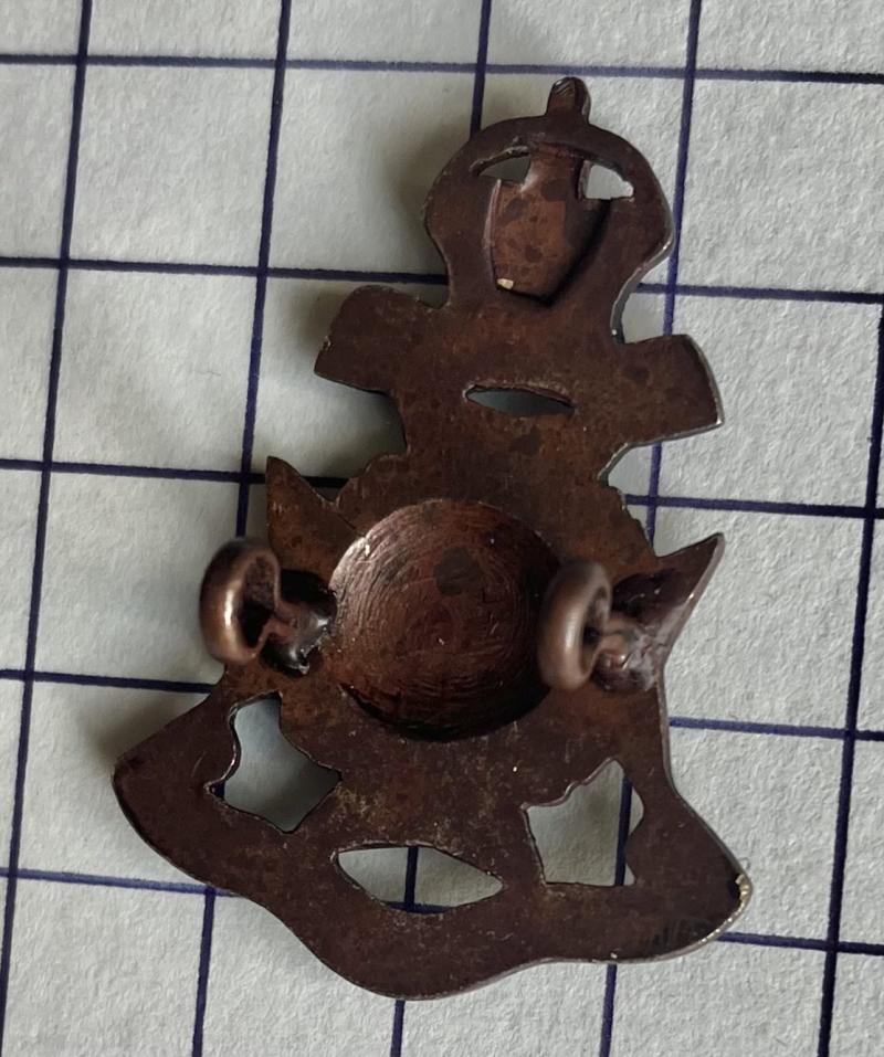 c1908-35 The 21st County of London Regiment (First Surrey Rifles) Officers OSD Bronze Collar Badge