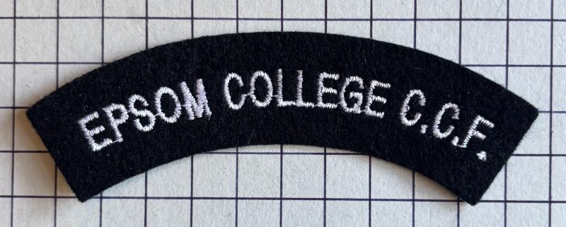 Epsom School Surrey Combined Cadet Force (CCF) Cloth Shoulder Title Badge