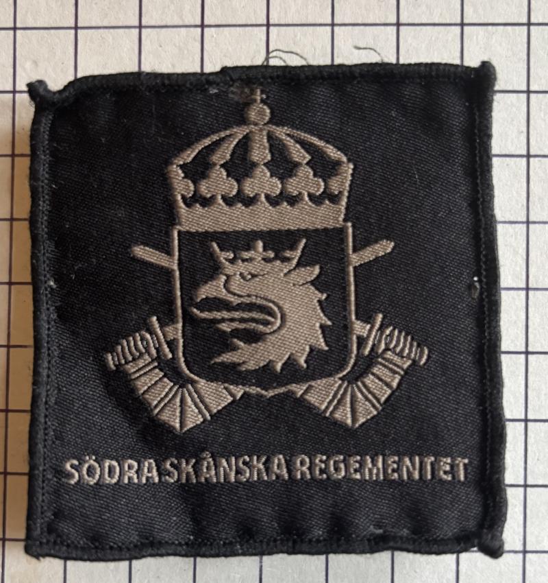 Post 1963 Swedish Sweden Södra Skånska / South Scanian Regiment Armoured Regiment Arm Patch