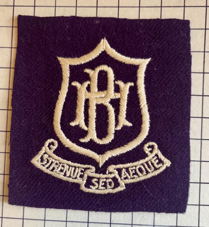 Vintage Belmont House School Newton Mearns Glasgow Scotland Blazer Pocket Cloth Badge Patch