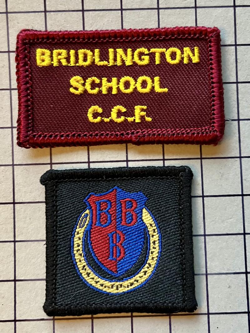 Bridlington School Combined Cadet Force (CCF) East Riding of Yorkshire Shoulder Title & Arm Patch