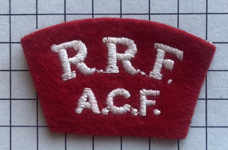 The Royal Regiment of Fusiliers (RRF) Army Cadet Force (ACF) Cloth Shoulder Title Patch