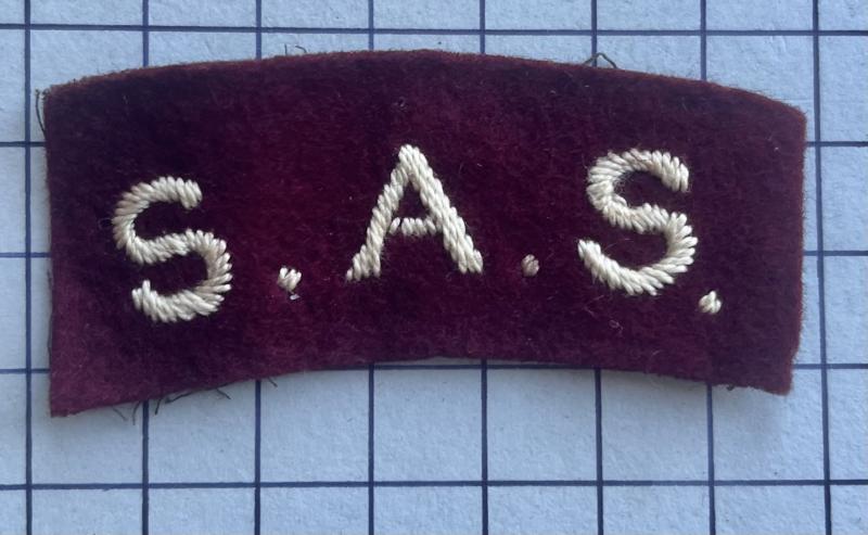 cWW2 Special Air Service (SAS) Cloth Shoulder Title Badge Patch