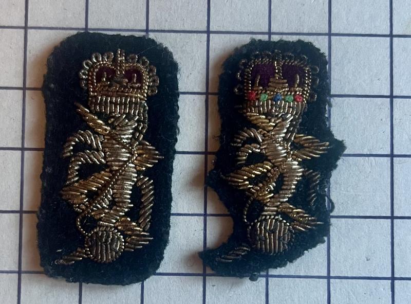 Royal Electrical Mechanical Engineers (REME) Officers' Mess Dress Collar Badge Variations