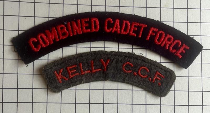 Pre 2014 Kelly College Devonshire Combined Cadet Force (CCF)  Cloth Shoulder Title Badge