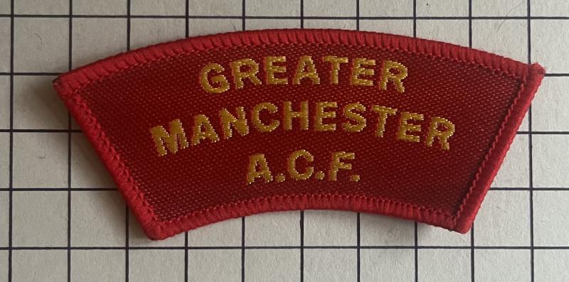 c1999 Greater Manchester Army Cadet Force (ACF) Cloth Shoulder Title Badge Patch