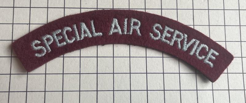 Special Air Special (SAS) Cloth Shoulder Title Battle Dress Badge
