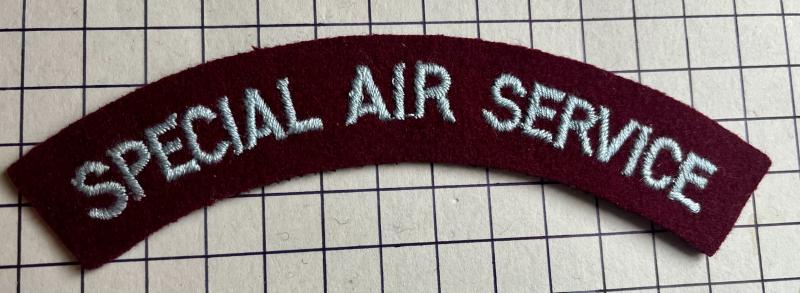 c1960s Special Air Special (SAS) Cloth Shoulder Title Battle Dress Badge