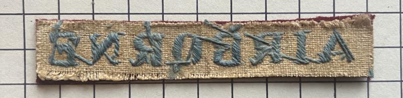 cWW2 Airborne Forces 'Cherry Red' Private Purchase Cloth Embroidered Strip Badge