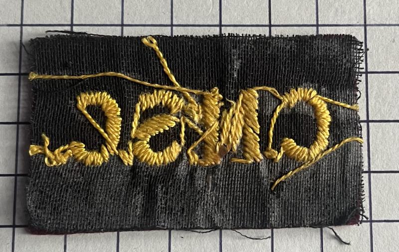 cWW2 Canada Canadian 5th Armoured Division Corps of Military Staff Clerks (CMSC) Shoulder Title Badge Patch