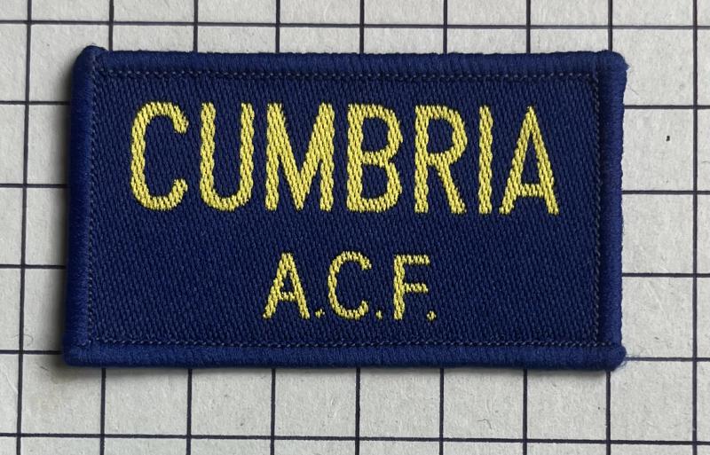 Cumbria Army Cadet Force (ACF) Shoulder Title Badge Patch