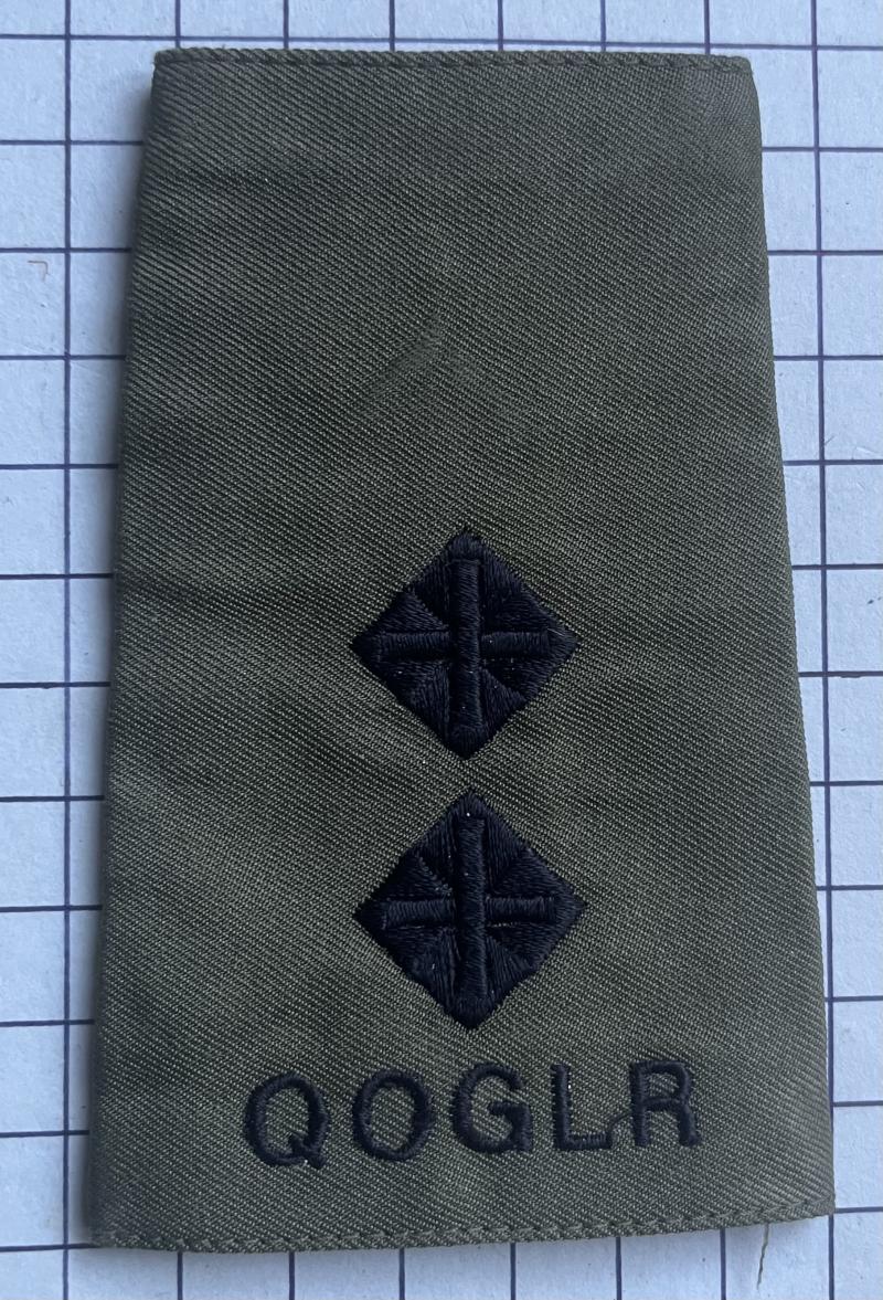 Queen's Own Gurkha Logistic Regiment (QOGLR) RLC Lieutenant Rank Slide Badge