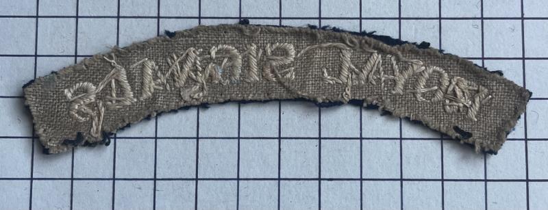 cWW2 Airborne Royal Signals Serif Cloth Shoulder Title Badge Patch