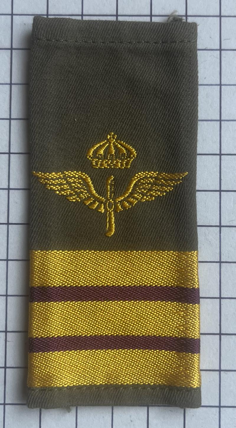 Sweden Swedish Air Force Rank Tab Slip-On Rank Slide Officer