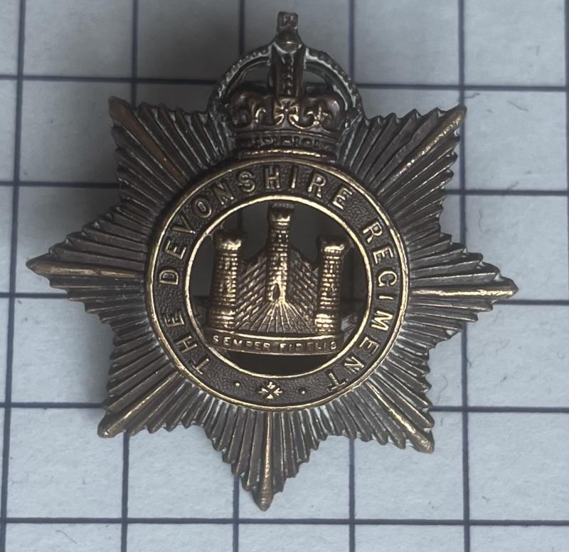 Devonshire Regiment Officer Service Dress (OSD) Cap Badge Gaunt