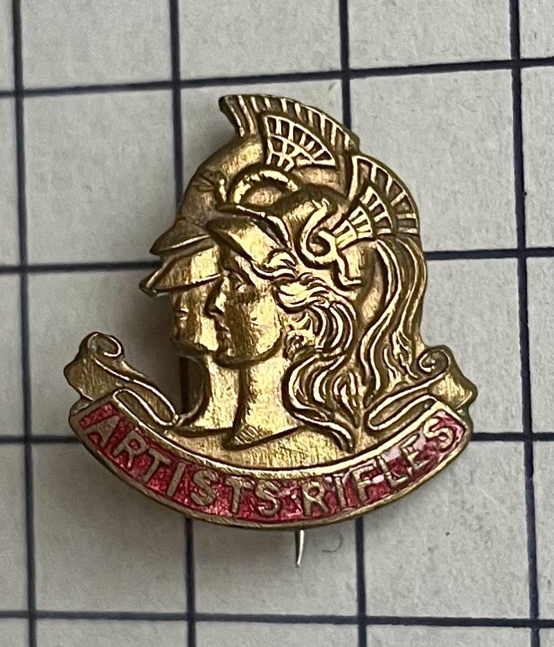 28th Battalion The London Regiment - The Artist Rifles - Brass & Enamel Sweetheart Cap Badge Device