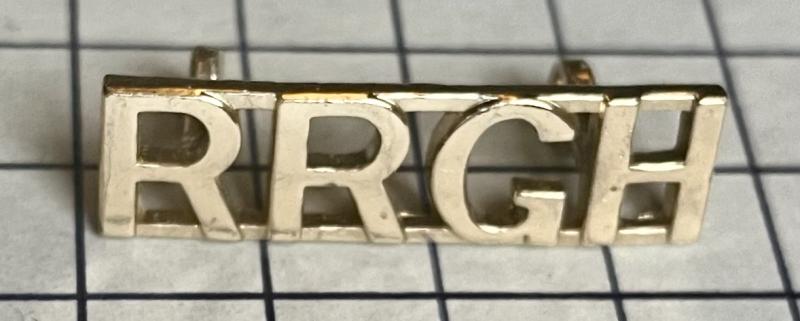 c1970 Proposed Royal Regiment of Gloucestershire and Hampshire Regiment (RRGH) Anodised Shoulder Title Badge