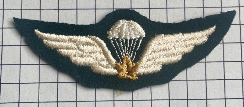 cWW2 'Type 1' Canada 1943 1st Canadian Parachute Battalion Para Qualification Wings Badge