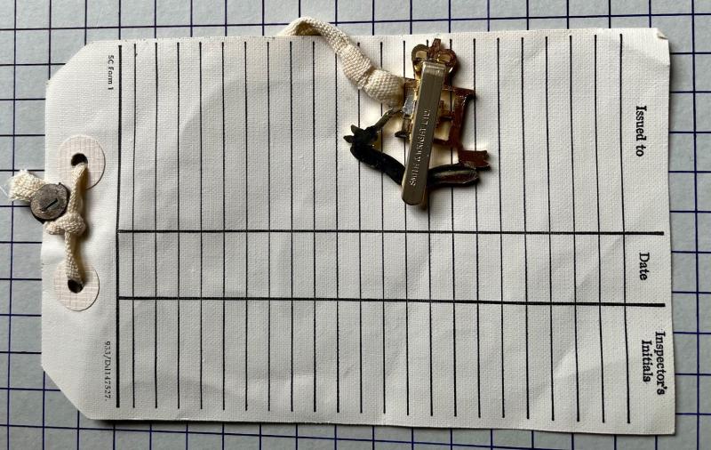 Sealed Standard Pattern Card Military Provost Staff Corps Anodised Cap Badge 1973