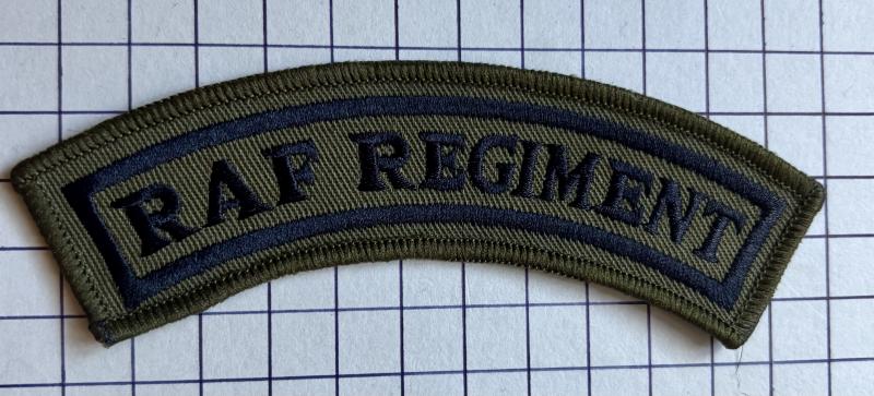 RAF Regiment Subdued Cloth Combat Shoulder Title Patch Badge