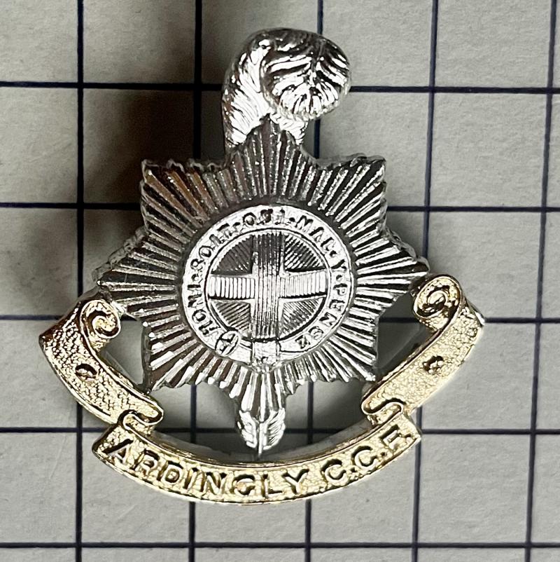 Anodised Aluminium Ardingly College Sussex Combined Cadet Force (CCF) Cap Badge