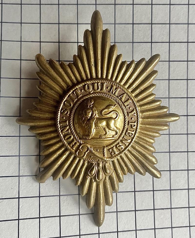 Victorian Worcestershire Regiment Valise Brass Badge