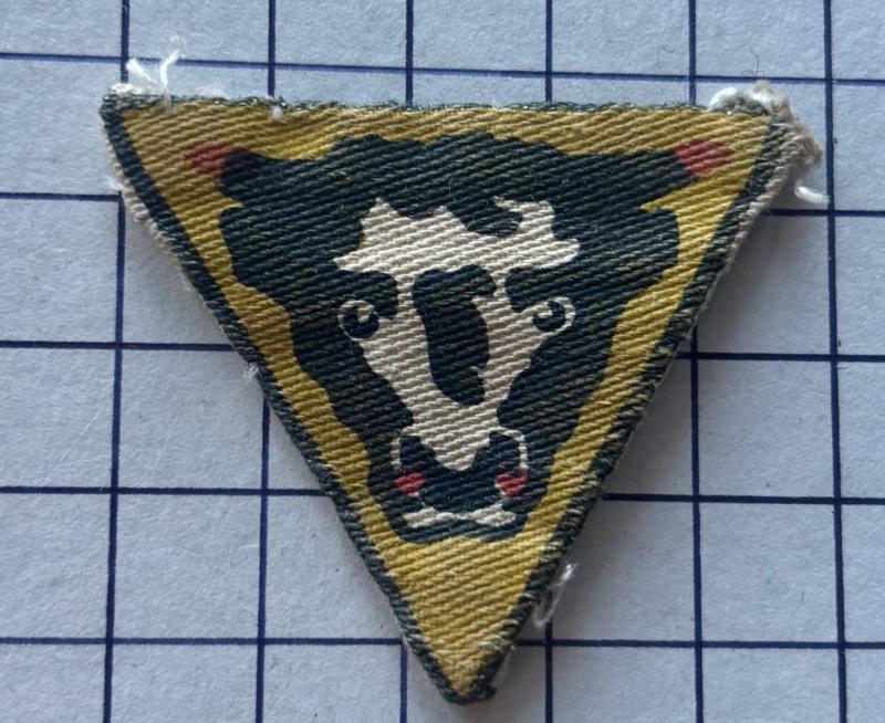 cWW2 79th Armoured Division Printed Cloth Formation Sign - Hobart's Funnies