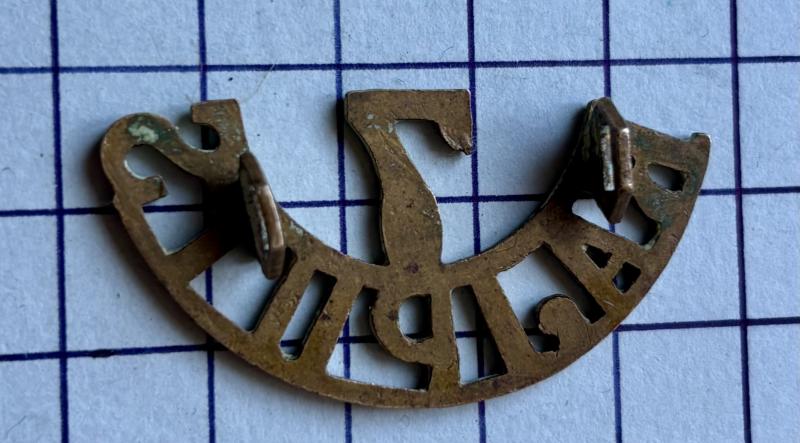 Indian Army 7th Rajputs Regiment Brass Shoulder India Title Badge