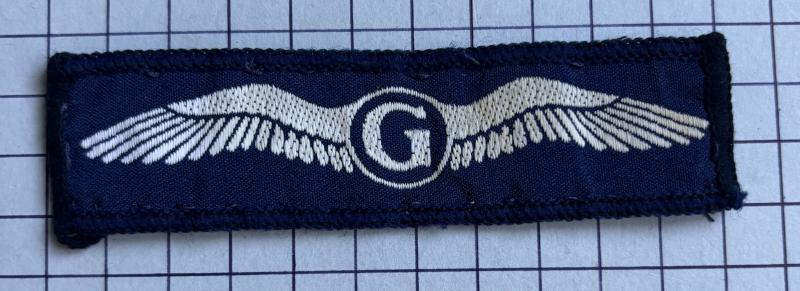 c1970s Glider Piot Wing Royal Air Force (RAF) Air Training Corps (ATC) for Flying Suit Badge