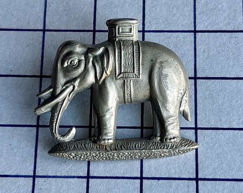 Duke of Wellington's West Riding Regiment White Metal Volunteer's Collar Badge