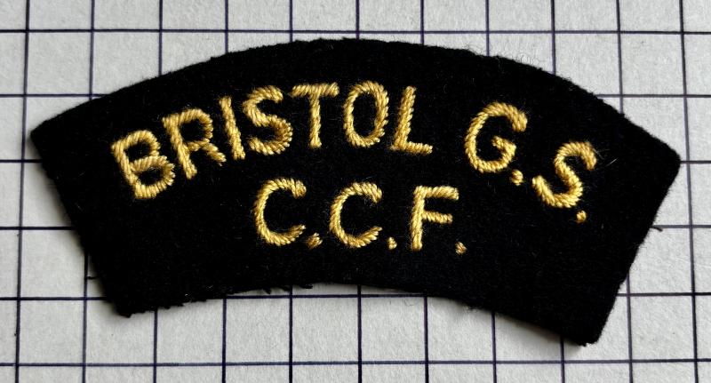 Bristol Grammar School Combined Cadet Force (CCF) Cloth Shoulder Title Badge