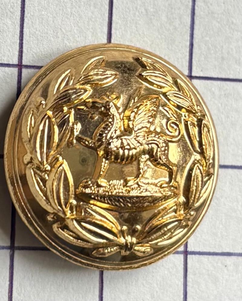 South Wales Borderers (SWB) Regiment Large Anodised Aluminium Button