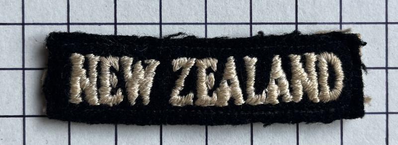 cWW2 New Zealand (NZ) National Slip-On Shoulder Title Badge Patch