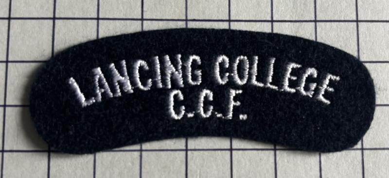 Lancing College West Sussex Combined Cadet Force (CCF) Cloth Shoulder Title Badge Patch