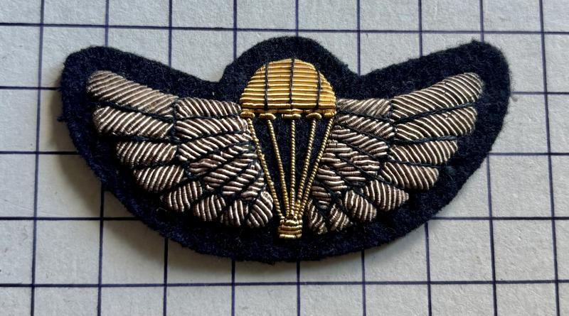c1960s-70s Special Air Service (SAS) SNCO No1 Dress Wire Embroidered Parachute Qualification Wings Badge