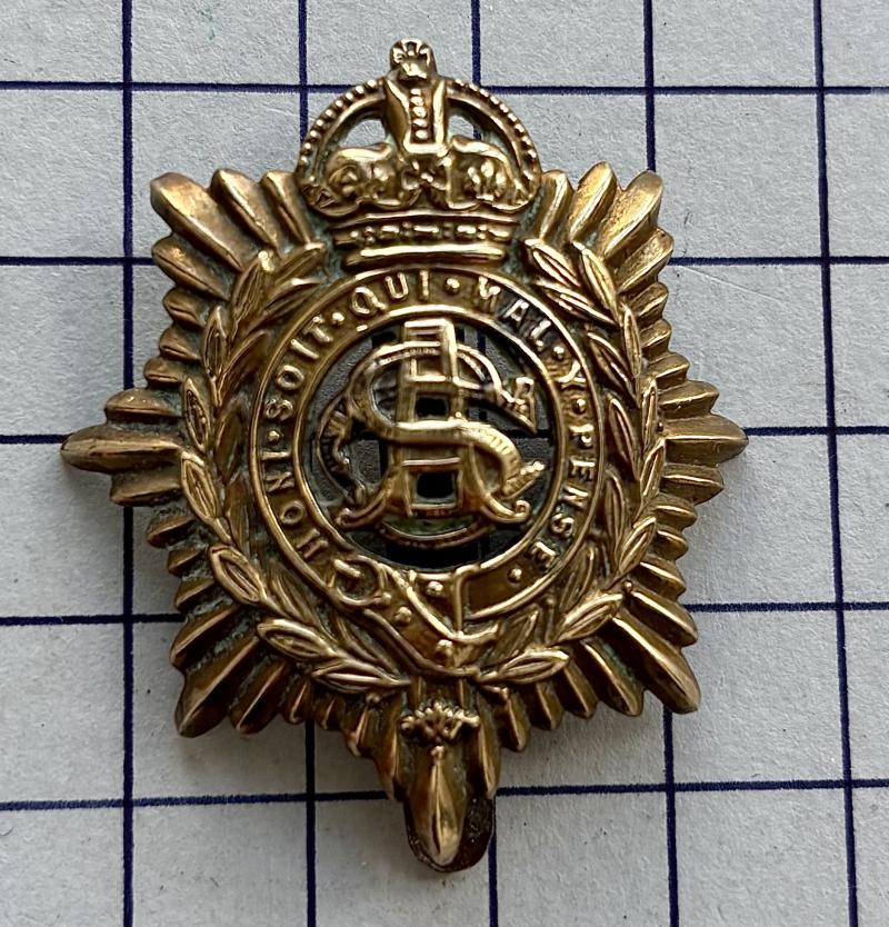 c1902-18 Army Service Corps (ASC) Brass Other Ranks Cap Badge