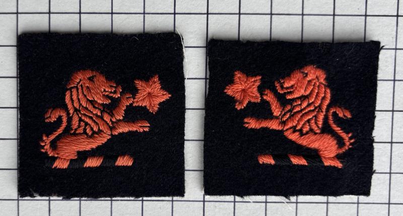 c1950s Sutton Valence Maidstone Kent Combined Cadet Force (CCF) Pair Battle Dress Badges