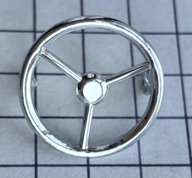 c1950-80 Rhodesian Prison Service Driver Trade Qualification Chrome Metal Arm Badge