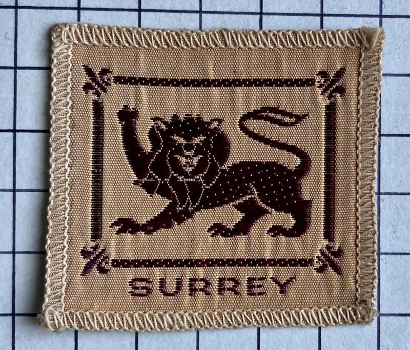 Vintage Boy Scouts Surrey District Cloth Patch Badge