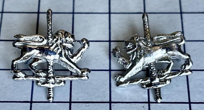 c1965-80 Rhodesian Prison Service Rhodesia Pair of Collar Badges