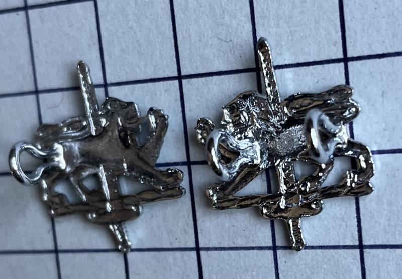 c1965-80 Rhodesian Prison Service Rhodesia Pair of Collar Badges