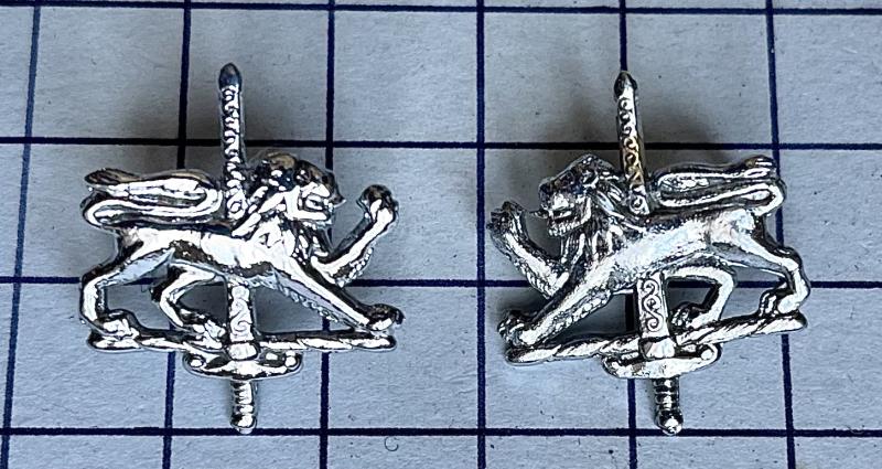 c1965-80 Rhodesian Prison Service Rhodesia Pair of Collar Badges