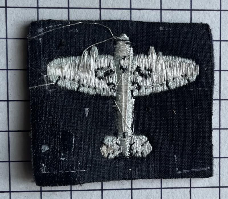c1972-95 Royal Observer Corps (ROC) Cloth 'Master Pass' Annual Test Blue Spitfire Badge Patch