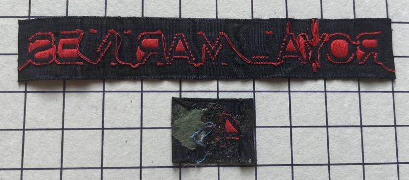 cWW2 'Cash Tape' No 40 Royal Marines Commando Shoulder Title