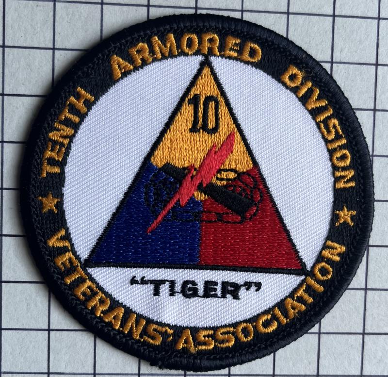 US Veteran's Association 10th Armoured Division United States Army Cavalry Patch Badge