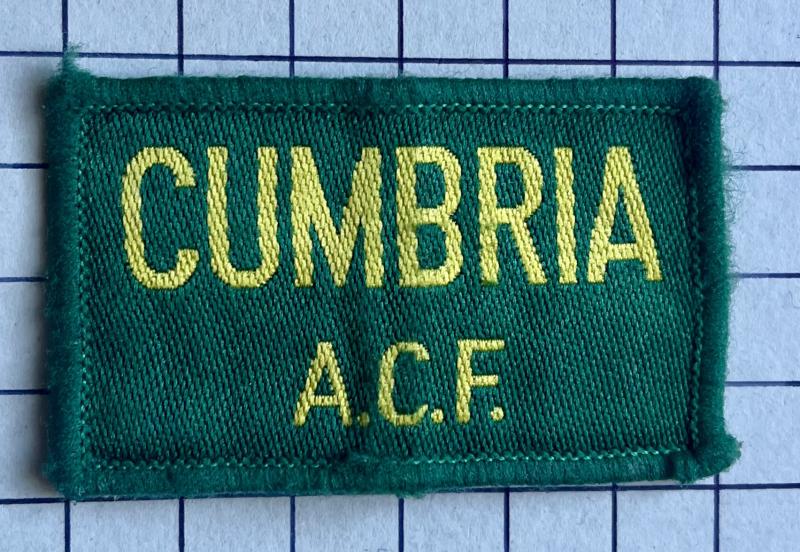 Cumbria Army Cadet Force (ACF) Shoulder Title Badge Patch