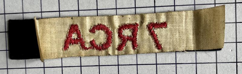 cWW2 The 7th Medium Regiment Royal Canadian Artillery (RCA) Shoulder Title Badge Patch